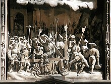 Detail from the centre of the Bruggemann-Alter: Jesus carrying the cross Bordesholmer-Altar-Detail-Kreuztragung.jpg