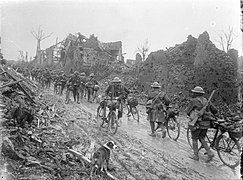 Soldats britanniques en mars 1917.