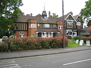 Byfleet inland island village forming a suburb of Woking in Surrey, England