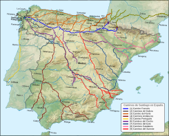 Caminos de Santiago Spagna (a gruppi).svg