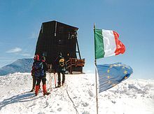 Regina Margherita Hut on Signalkuppe in August 2002.