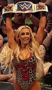 Carmella was the second winner of the battle royal at WrestleMania 35 in 2019 Carmella SD Women's Champion (cropped).jpg