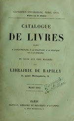 Thumbnail for File:Catalogue de livres - relatifs a l'architecture, a la sculpture, a la peinture et a la gravure&#160;; en vente aux prix marqués a la Librairie de Rapilly (IA cataloguedelivres00pari).pdf