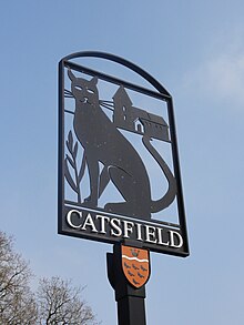 The village sign