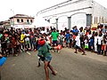 Display of the art of boxing by kids