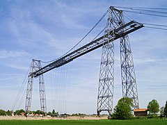 Rochefort-Martrou transporter bridge, seen from the south bank