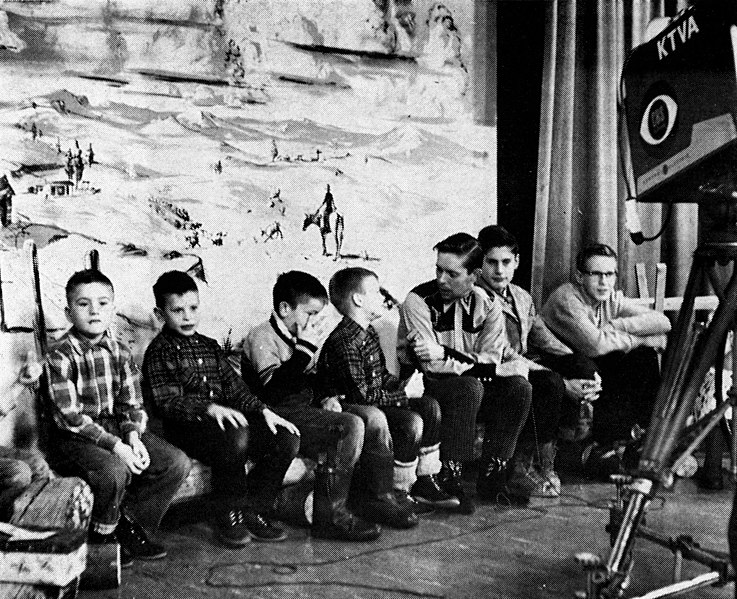 File:Children's program with Buckeroo Mushers group, KTVA, 1957.jpg
