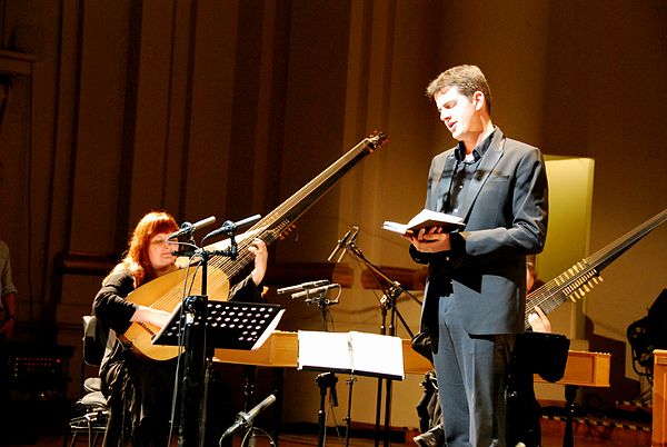 Countertenor Philippe Jaroussky, accompanied by Christina Pluhar in 2011 (theorbo)