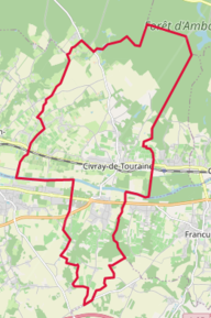 Poziția localității Civray-de-Touraine