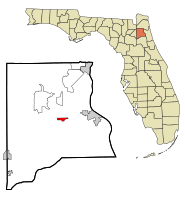 Location in Clay County and the state of فلوریدا