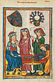 Deutsch: Codex Manesse, UB Heidelberg, Cod. Pal. germ. 848, fol. 305r: Der tugendhafte Schreiber