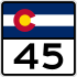 Marcador de la carretera estatal 45