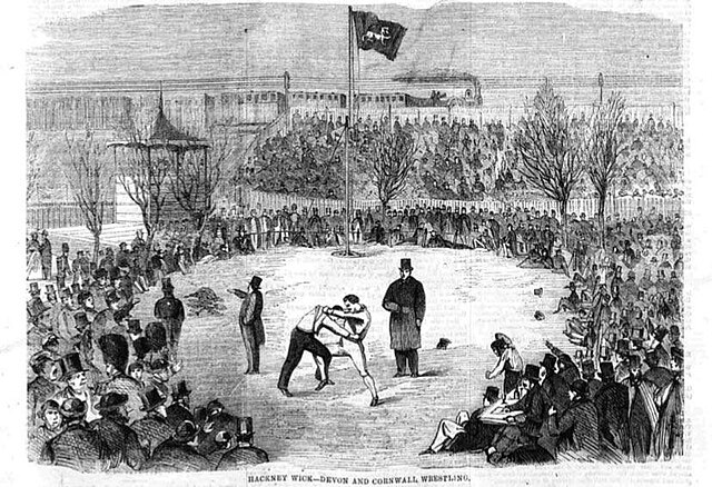 Cornish wrestling in London 1866