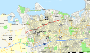 Karta županijske rute 11 (okrug Suffolk, New York)