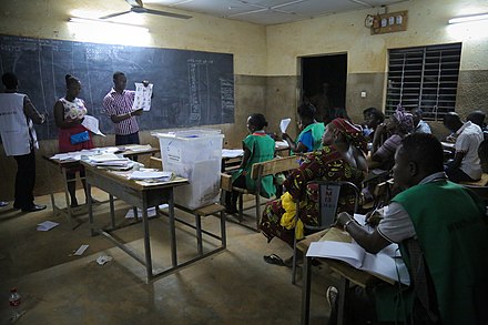 Counting ballots, Ouagadougou, 2015