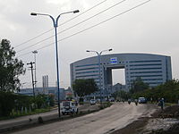 Crystal IT Park, a special SEZ being established in Indore where many IT companies are to set up offices.