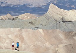 Death Valley view from Zabriskie Point with people 2013