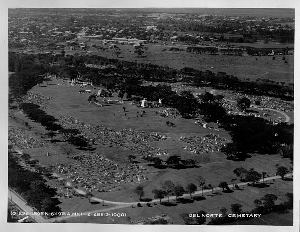 Aerial view of Cementerio del Norte (1928)