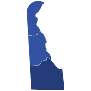 Delaware Democratic presidential primary election results by county, 2020.svg