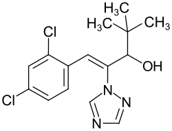 Structural formula of diniconazole