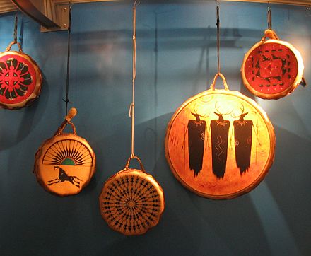 Several American Indian-style drums for sale at the National Museum of the American Indian