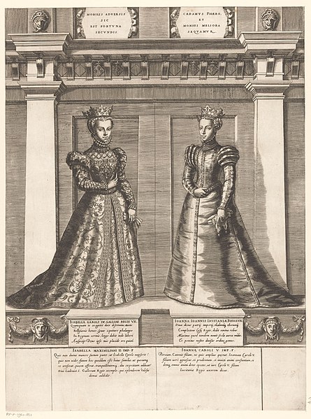 File:Dubbelportret van Isabella en Johanna van Habsburg Portretten van leden van het Oostenrijkse Huis (serietitel) Austriacae gentis imaginum (serietitel), RP-P-1961-861.jpg