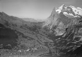 Luftbild von Grindelwald mit Wetterhorn (1956)