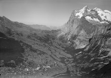 Vue aérienne avec le Wetterhorn (1956)