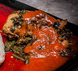 <span class="mw-page-title-main">Efo riro</span> Spinach stew from Nigerian cuisine