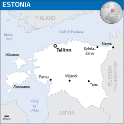इस्टोनिया के लोकेशन