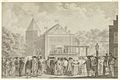 Symboalyske eksekúsje fan de patriotyske boargemaster Cornelis van den Burg op 16 maaie 1789 yn Ljouwert