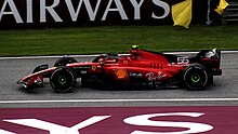The Singapore Grand Prix was the only Grand Prix of the 2023 season not to be won by Red Bull Racing. It was won by Carlos Sainz Jr. of Ferrari. (Pictured at the Austrian Grand Prix) FIA F1 Austria 2023 Nr. 55 (Post-Race).jpg