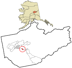 Location of North Pole in Fairbanks North Star Borough, Alaska