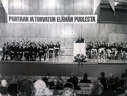 1972 Finnish parliamentary election campaign event of Finnish Christian League at 1971.