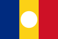 Bandeira anti-Ceauşescu na Revolución romanesa de 1989