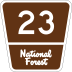 Forest Highway 23 marker