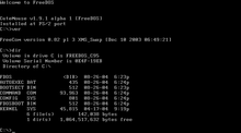 FreeDOS Beta 9 pre-release5 (command line interface) on Bochs sshot20040912.png