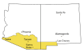 Image 14The Gadsden Purchase (shown with present-day state boundaries and cities) (from History of Arizona)
