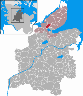 Elhelyezkedése Schleswig-Holstein térképén