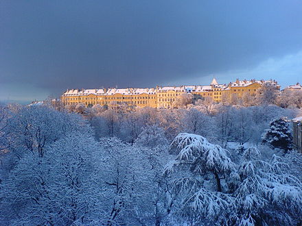 The old town of Geneva in the winter