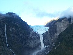 Queulat Glacier Waterfall