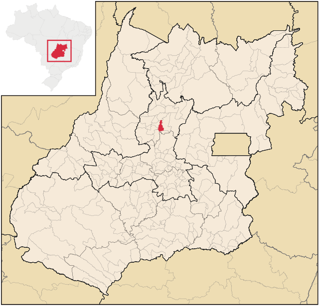 Localização de Rialma em Goiás