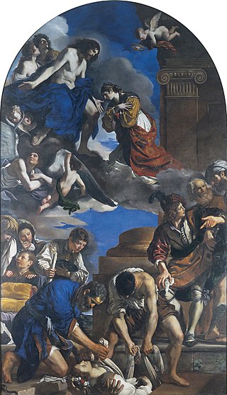 <i>The Burial of St. Petronilla</i> Painting by Guercino