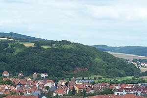 View over Vacha to the Siechenberg.