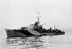 HMS Raider marraskuussa 1942