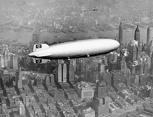 Hindenburg over New York 1937