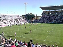 From 1986 until its NSL exit in 2003, City played home games at Hindmarsh Stadium. Hindmarsh Stadium 6.jpg