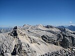 Die Hinterautal-Vomper-Kette von der Pleisenspitze, dem westlichsten Gipfel der Bergkette