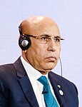 Его Превосходительство Мохаммед ульд Шейх Эль-Газуани, президент Мавритании, на инвестиционном саммите Великобритания-Африка, 20 января 2020 г. (обрезано) .jpg