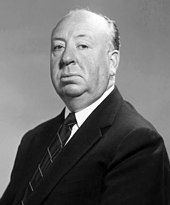 Alfred Hitchcock looking to the camera